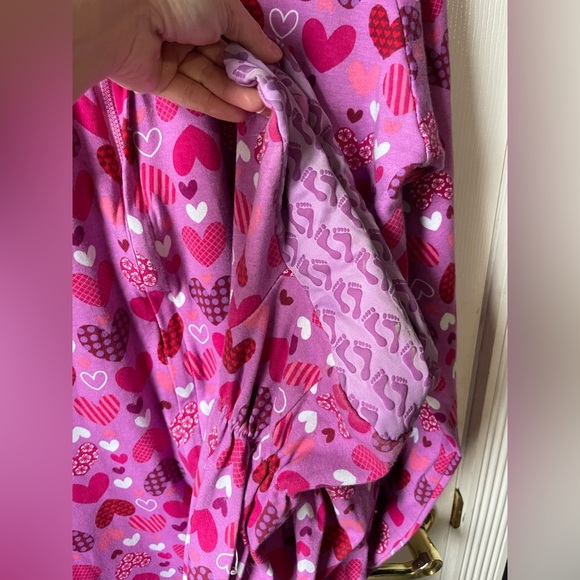 Adult size Pink Heart Pattern Onesie footed Pajamas size medium - Picture 6 of 15